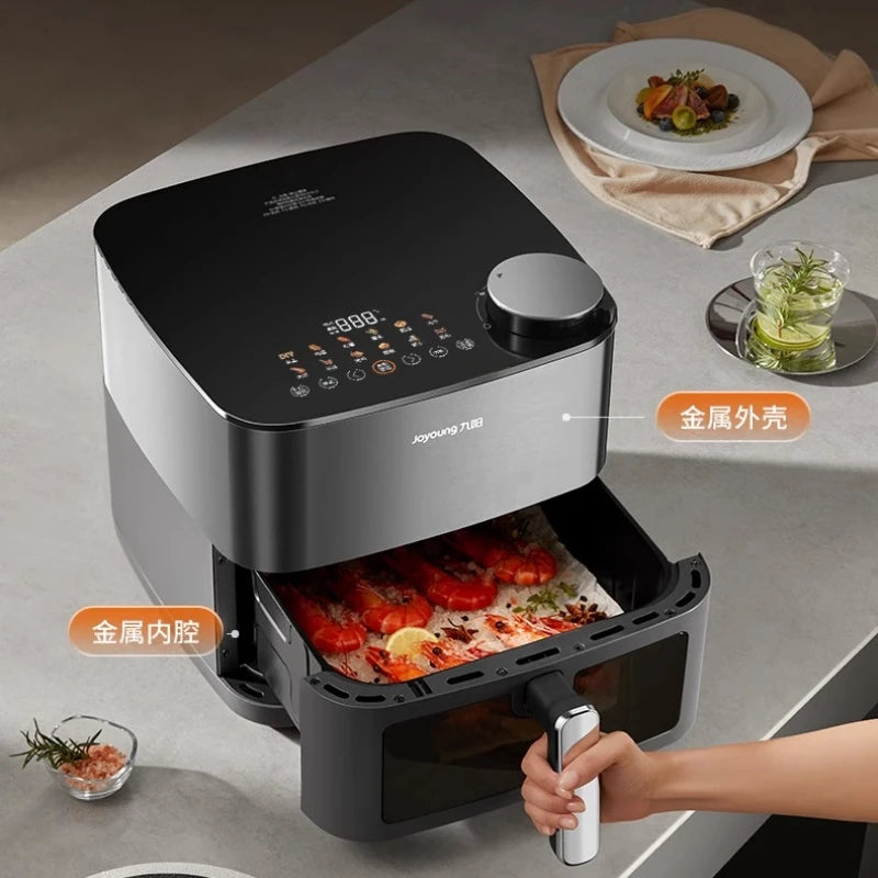 A air fryer new large-capacity household double heat source no-turning visual electric fryer electric oven cooking machine