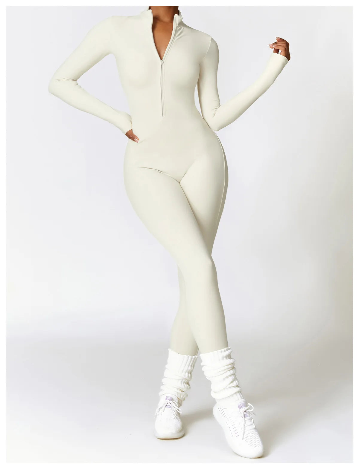 Zipper Yoga Rompers
