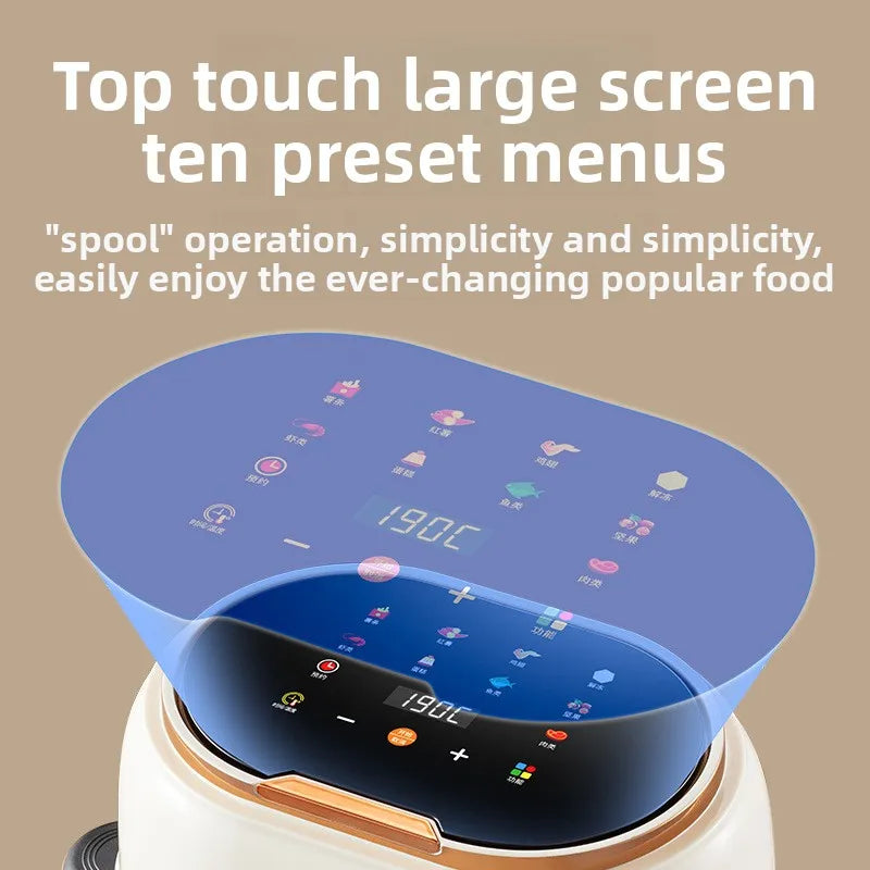 New Large Capacity Household Intelligent Multi-Functional Visual Air Fryer Electric Fryer Oven
