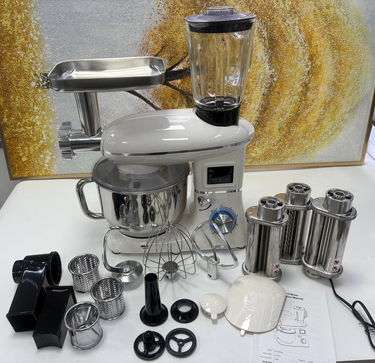 Kitchen Aid Classic Series 6.5 Quart Tilt-Head Stand Mixer White Electric Food Mixer with Beater Dough HookWire Whip and Egg