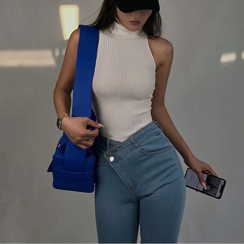 Knitted Turtleneck Top