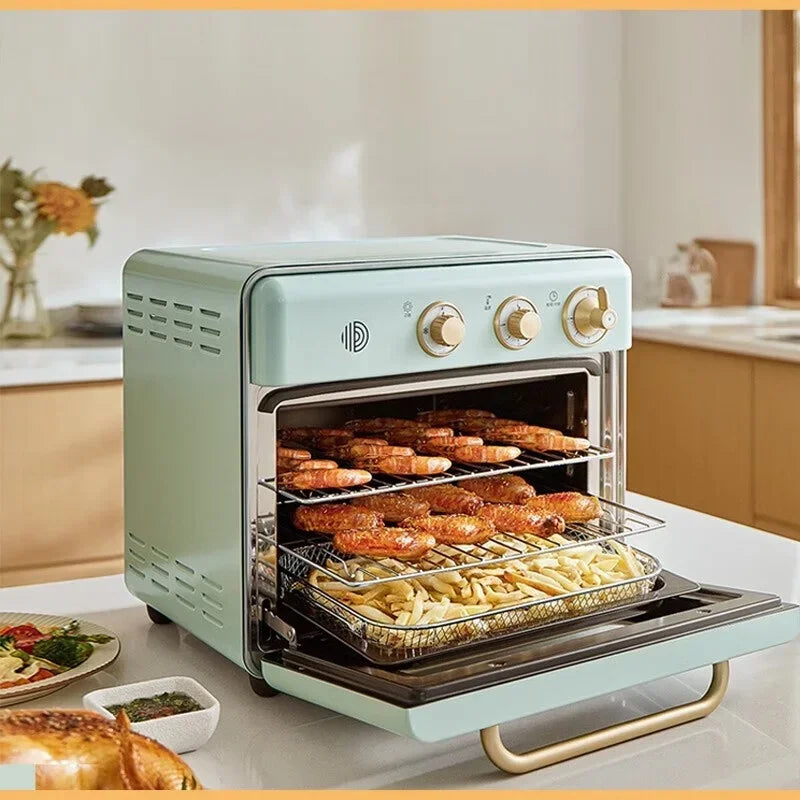 Petrus 20L 220V Electric Oven Air Fryer Multifunctional Intelligent Fermentation Fruit Dryer Home Baking Oven Knob Control Oven