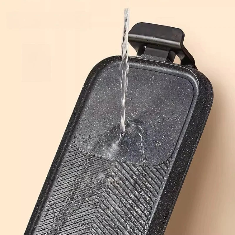 Household smokeless barbecue plate electric baking and frying integrated non-stick easy to clean family dinner artifact