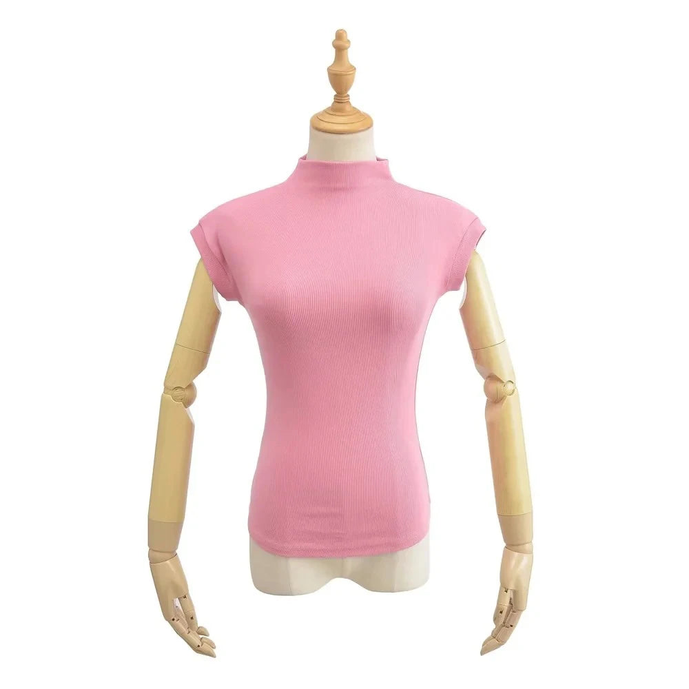 Sexy Sleeveless Turtleneck