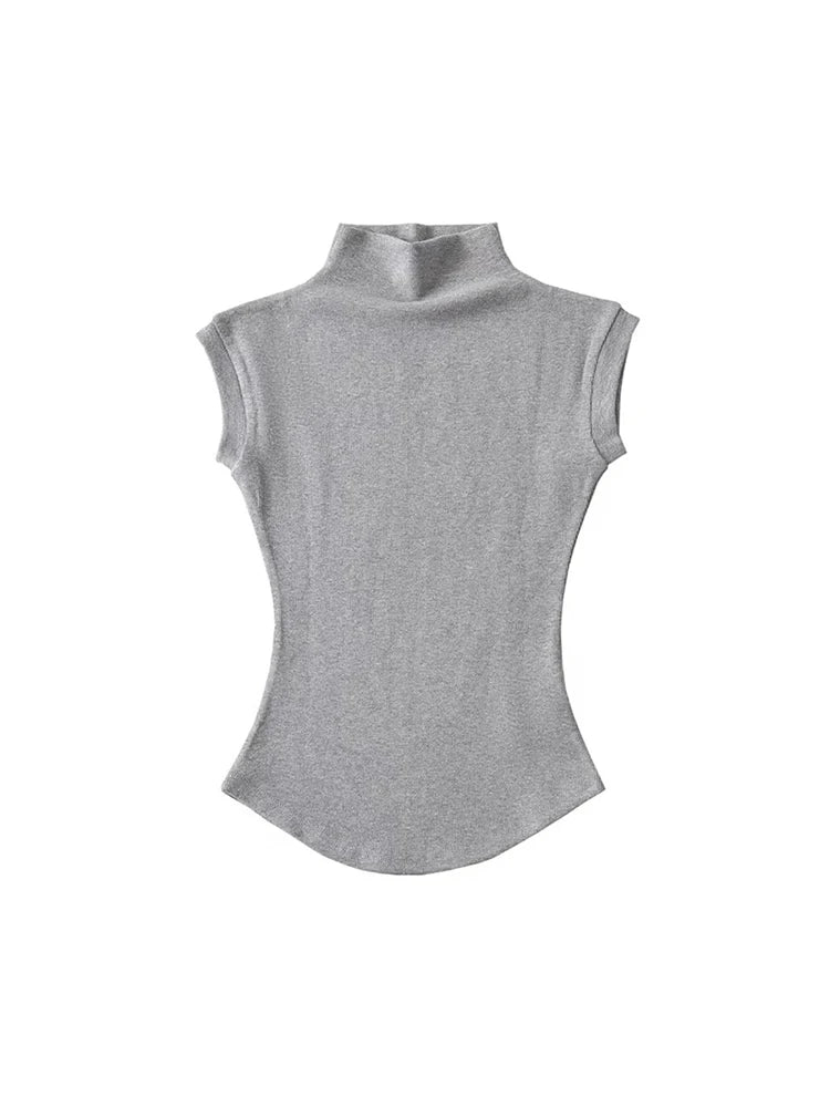 Sexy Sleeveless Turtleneck
