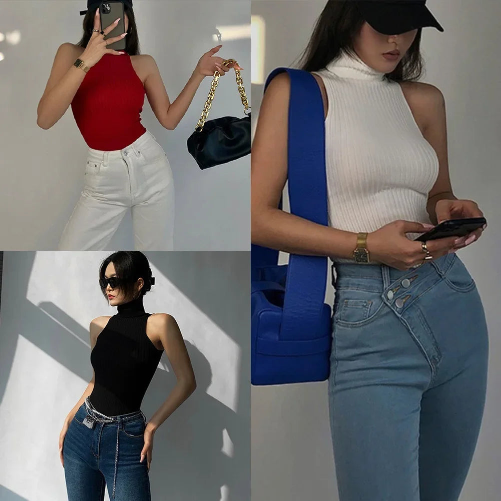 Knitted Turtleneck Top
