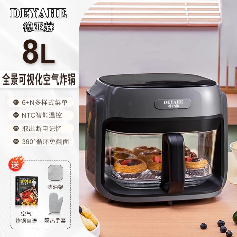 A Steam Oven Integrated Smart Visualization Electric Fryer Fully Automatic Multi-Function Air Fryer