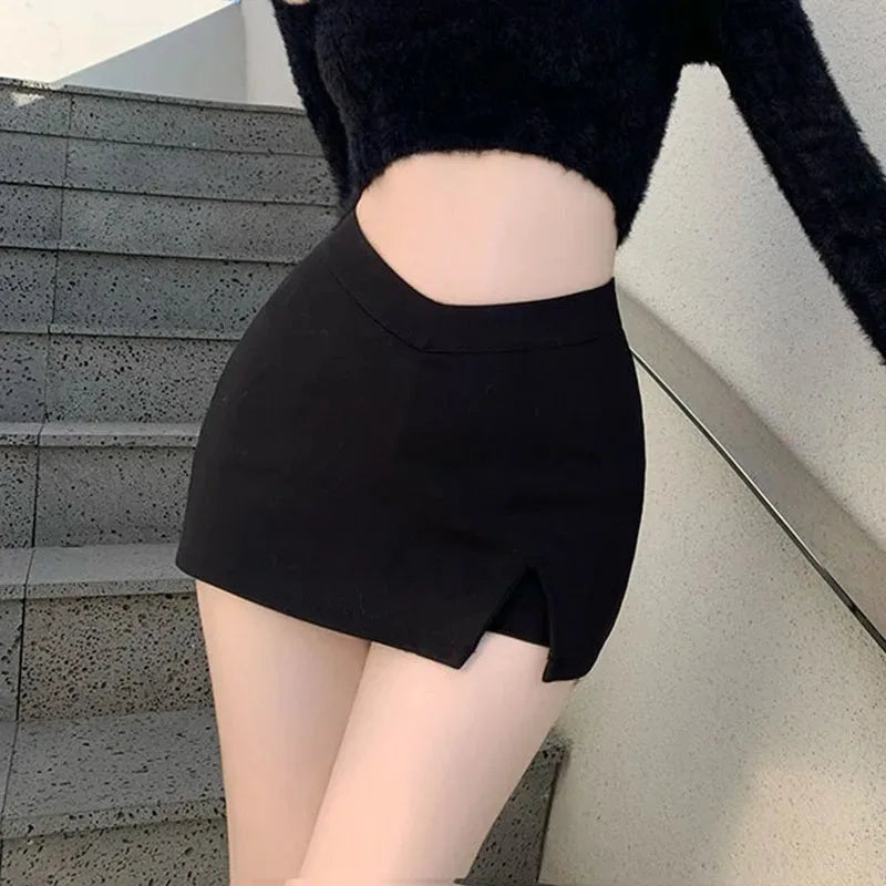 Y2K Split Mini Skirt