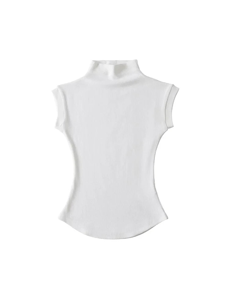 Sexy Sleeveless Turtleneck