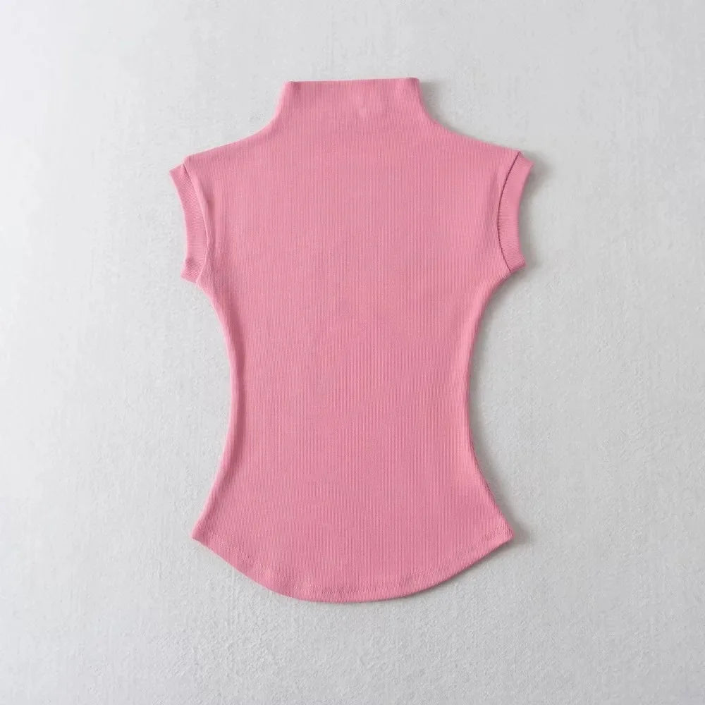 Sexy Sleeveless Turtleneck