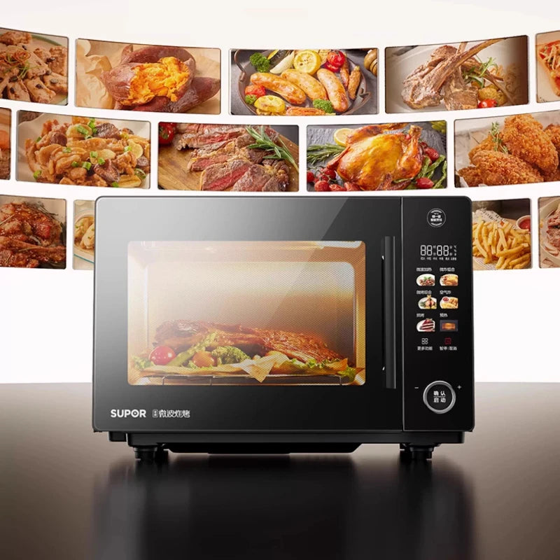 An Electric Oven Roaster Combo Household Inverter Large Capacity Zero Coating Visual Intelligent High Power Microwave Oven