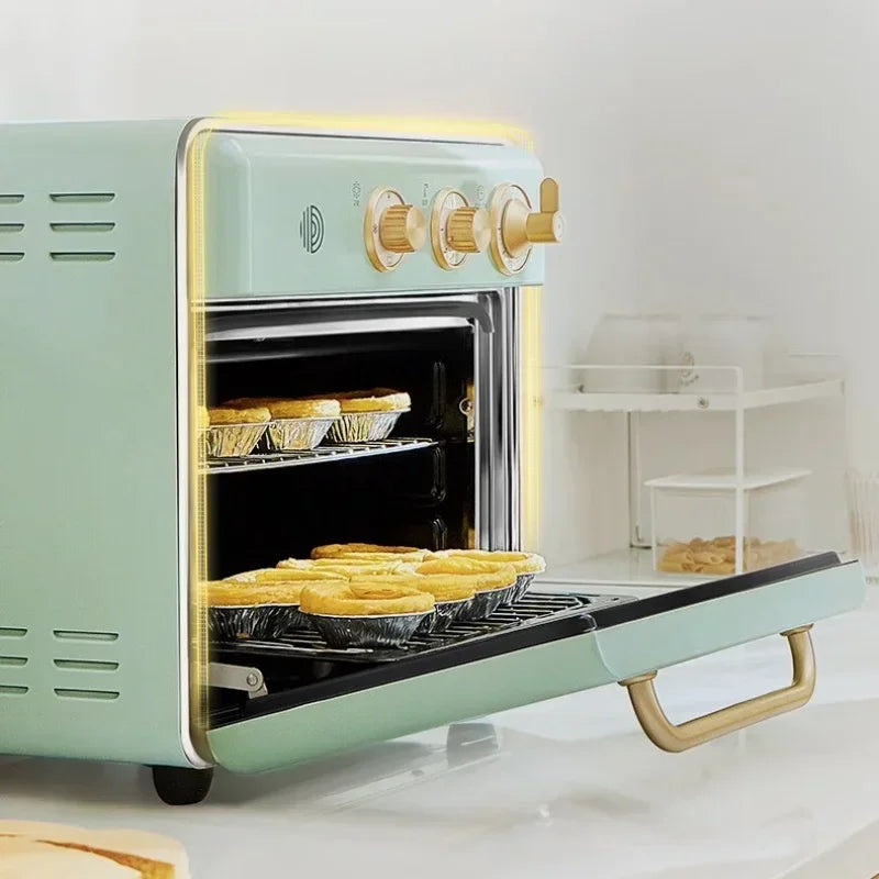 Petrus 20L 220V Electric Oven Air Fryer Multifunctional Intelligent Fermentation Fruit Dryer Home Baking Oven Knob Control Oven