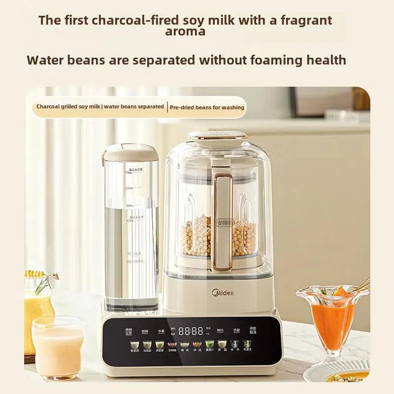 A Large Capacity High Speed Blender with 1.5L Water Tank, Automatic Low Noise Household Juicer Soy Milk Maker