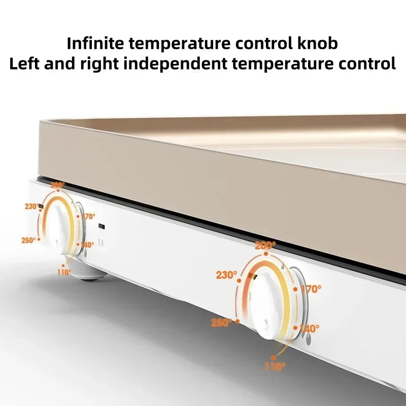 A Multiple Functions Electric Oven ,Non Stick Coating 61cm Large Baking Tray, Independent Temperature Control Barbecue