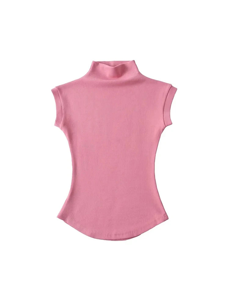 Sexy Sleeveless Turtleneck