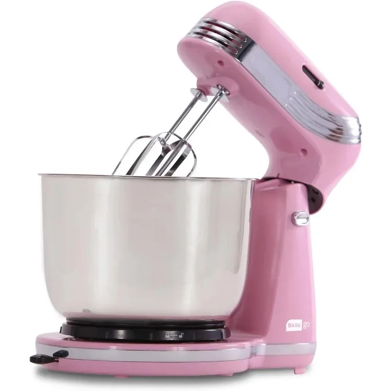 A high Speed Stand Mixer with 3 Quart Stainless Steel Mixing Bowl
