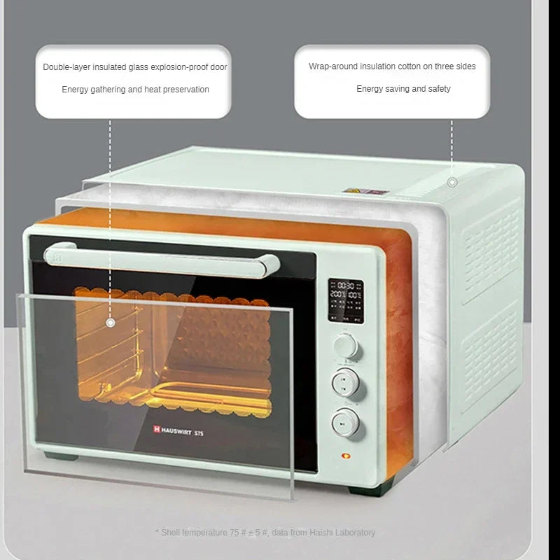 Hauswirt 75L Electric Oven Large Capacity Commercial Open Hearth Baking Fermentation Pizza Oven Precise Temperature Control S75