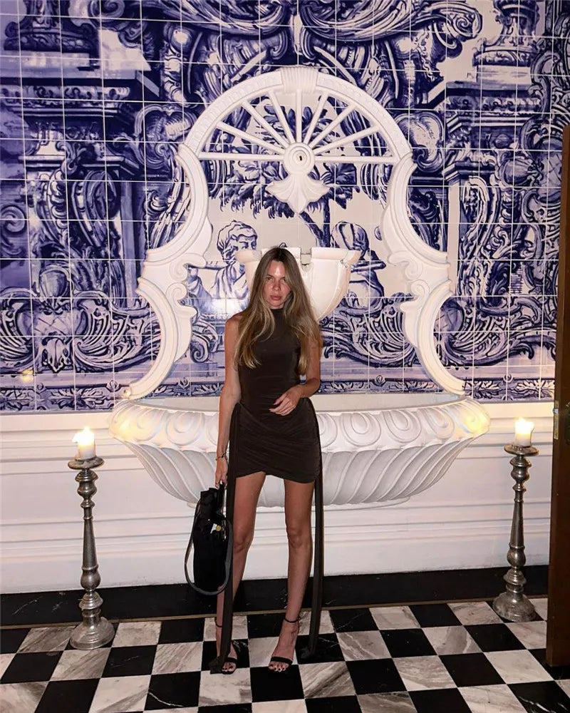 Mini Ruched Tank Dress