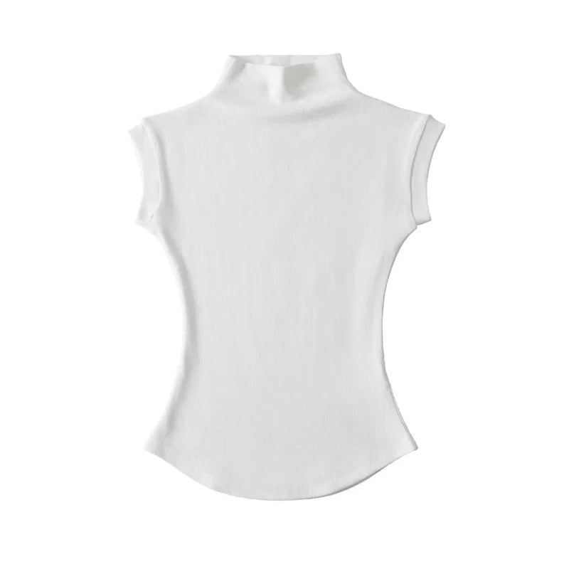 Sexy Sleeveless Turtleneck