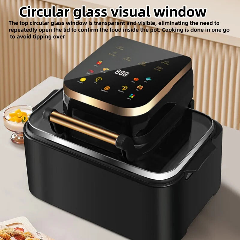 An Automatic Air Fryer 12L Large Capacity Home Visual Fryer Multifunctional Smokeless Oil-free Electric Fryer Non-Stick
