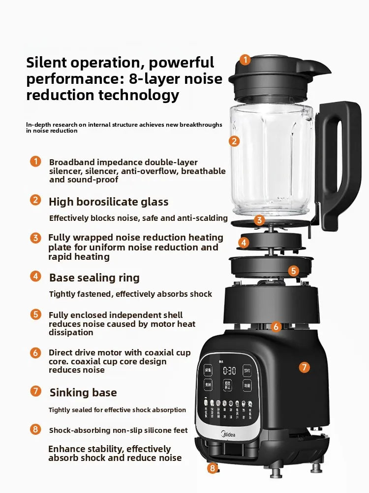 Home-use blender, filter-free soy milk maker, quiet new fully automatic food processor and baby food maker