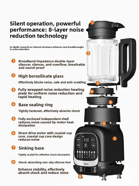 Home-use blender, filter-free soy milk maker, quiet new fully automatic food processor and baby food maker