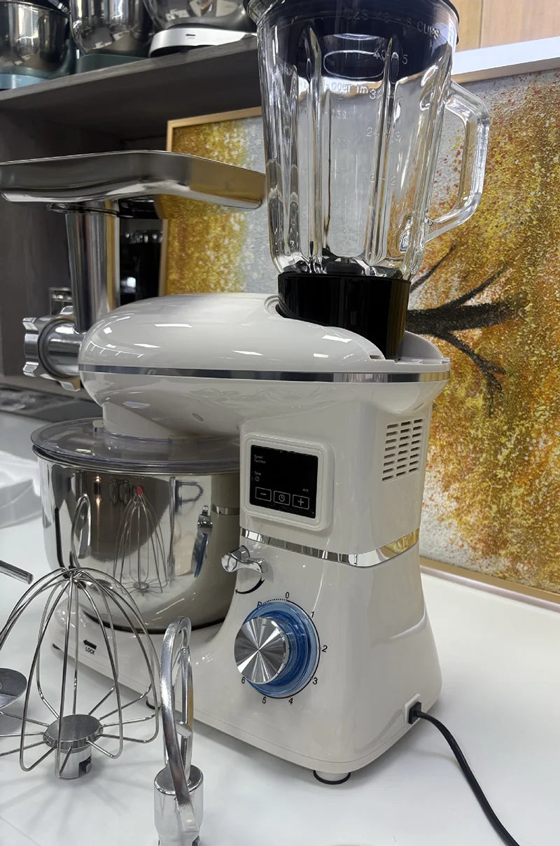 Kitchen Aid Classic Series 6.5 Quart Tilt-Head Stand Mixer White Electric Food Mixer with Beater Dough HookWire Whip and Egg