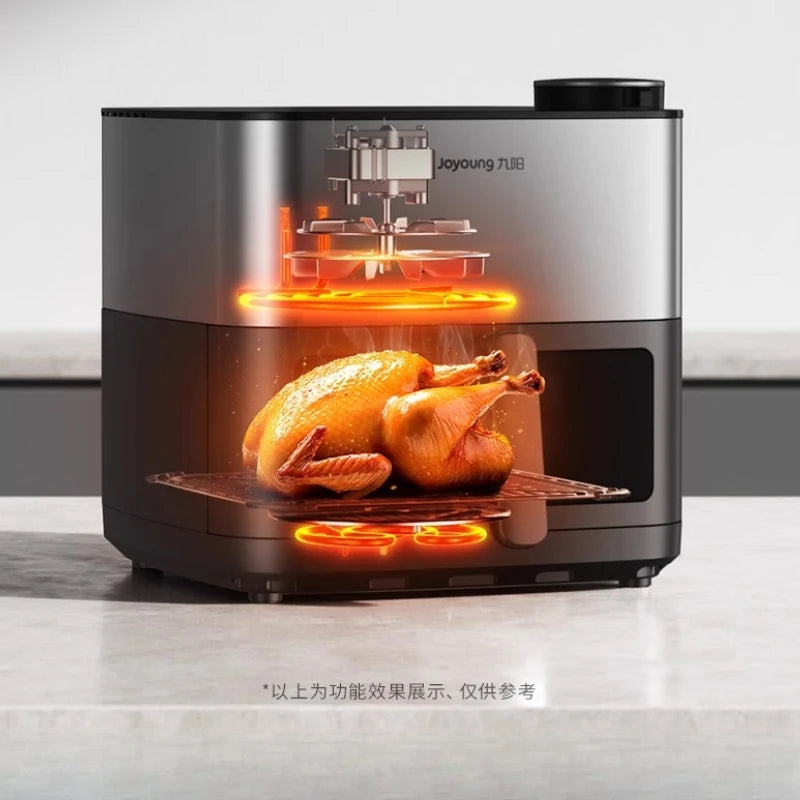 A air fryer new large-capacity household double heat source no-turning visual electric fryer electric oven cooking machine